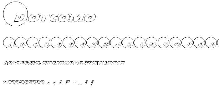 Dotcomo font