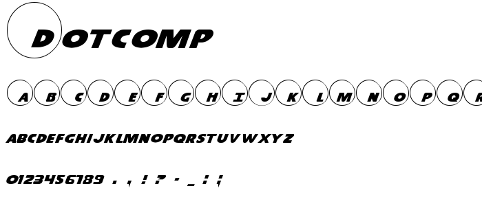 Dotcomp font