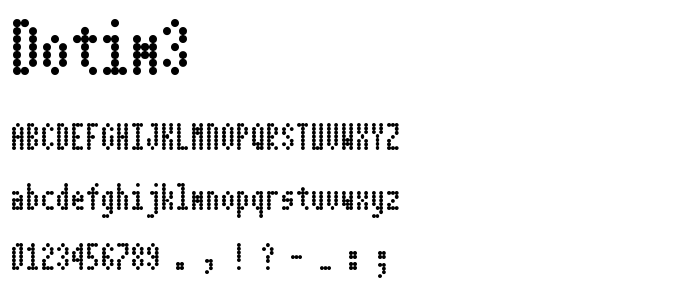 Dotim3 font