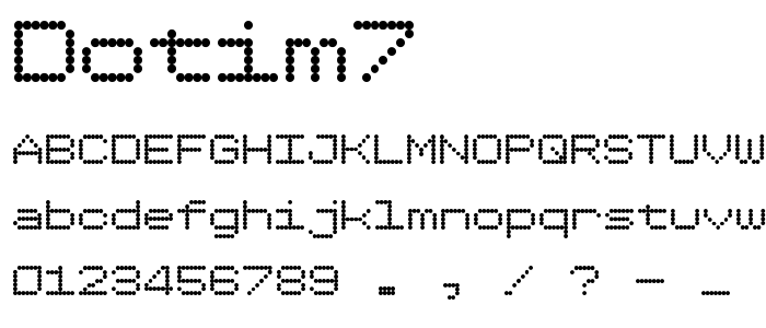 Dotim7 font