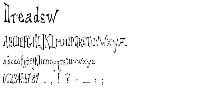 Dreadsw font