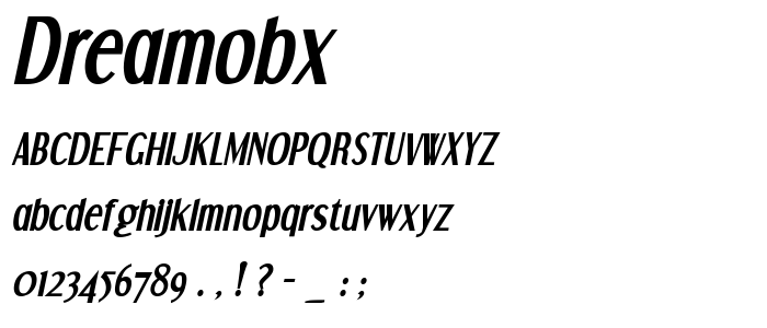 Dreamobx font