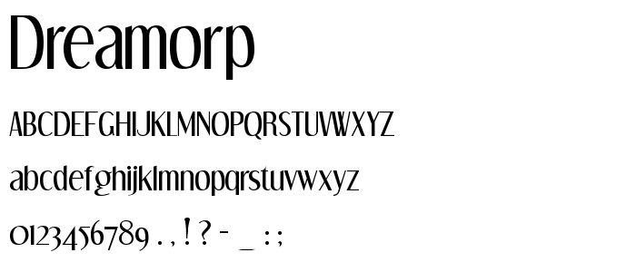 Dreamorp font