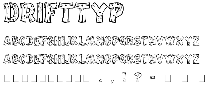 Drifttyp font