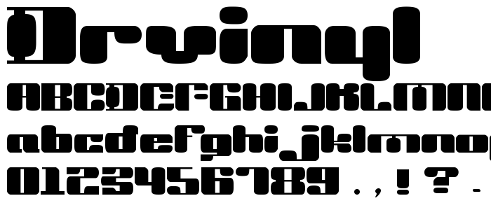Drvinyl font