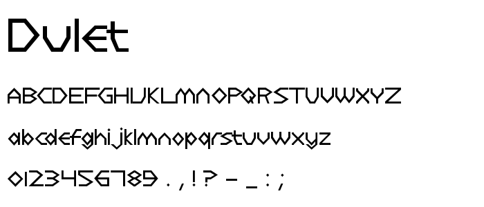 Dulet font