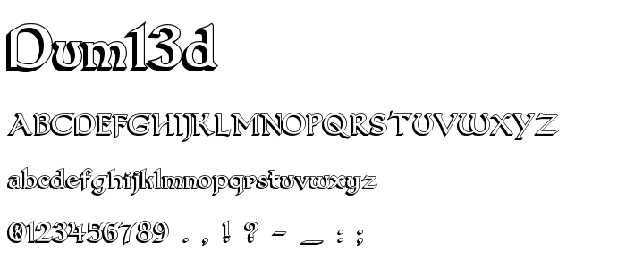 Dum13d font