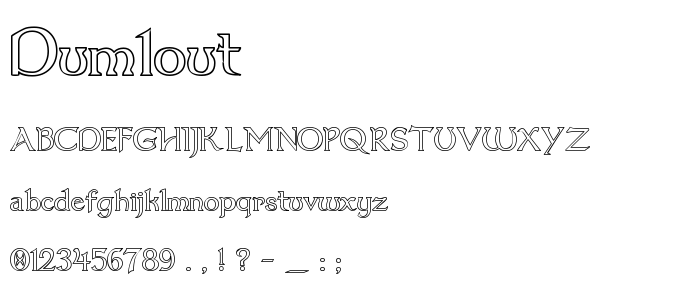 Dum1out font