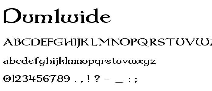 Dum1wide font