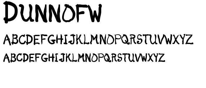 Dunnofw font