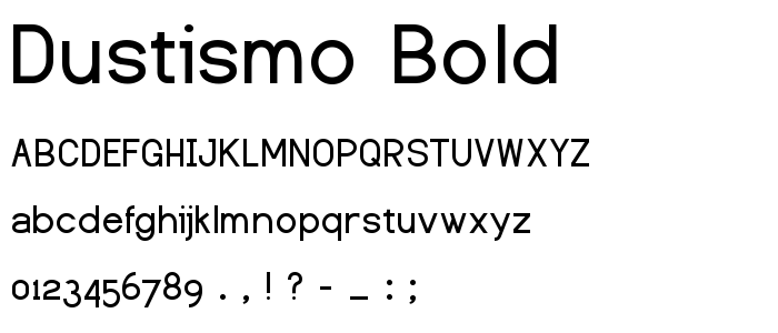 Dustismo_Bold font