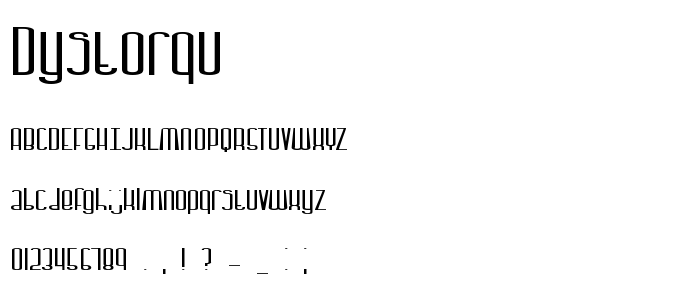 Dystorqu font