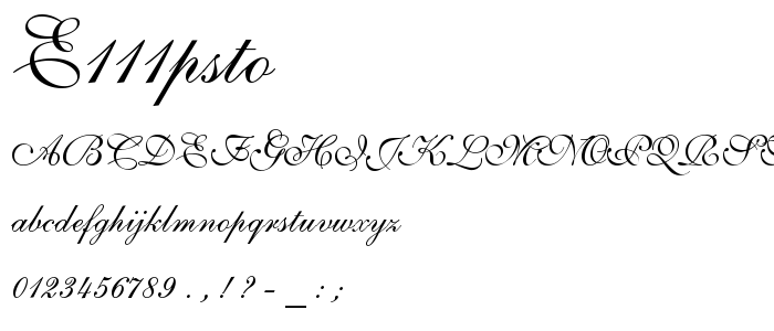 E111psto font