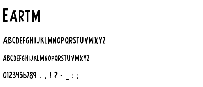 Eartm font