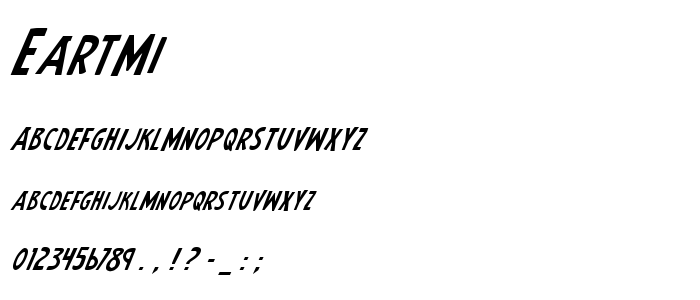 Eartmi font