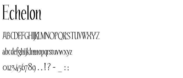 Echelon font