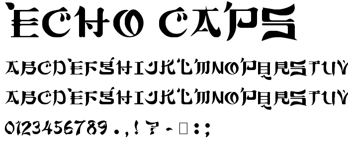 Echo_Caps font