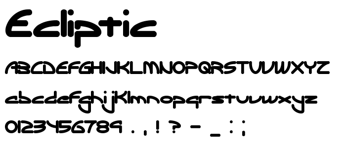 Ecliptic font