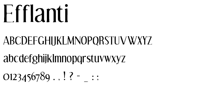 Efflanti font