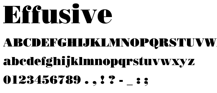 Effusive font