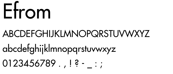 Efrom font