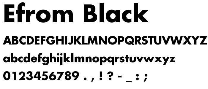 Efrom_Black font