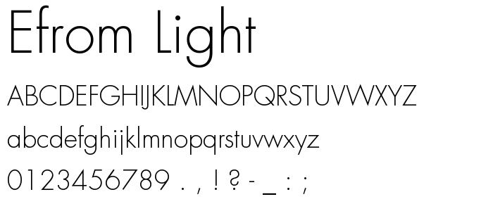 Efrom_Light font