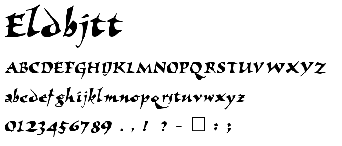 Eldbjtt font