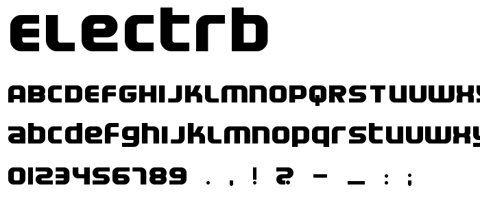 Electrb font