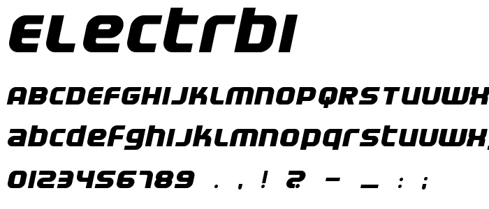 Electrbi font