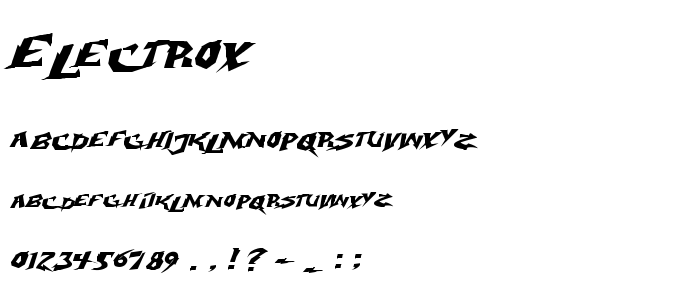 Electrox font