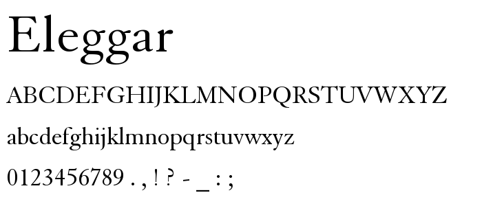 Eleggar font