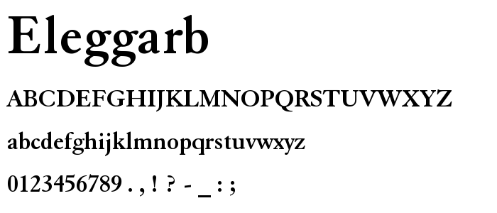 Eleggarb font