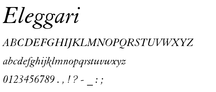 Eleggari font