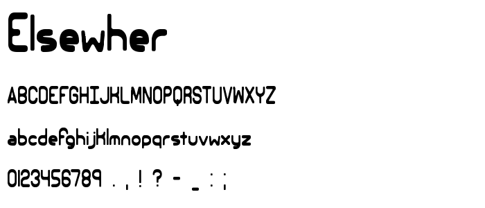 Elsewher font