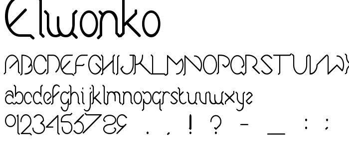 Elwonko font