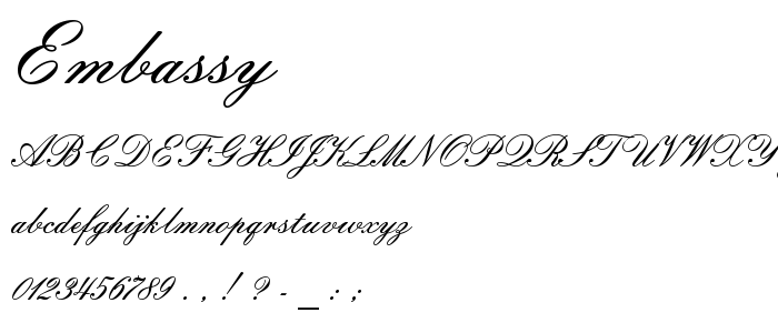 Embassy font