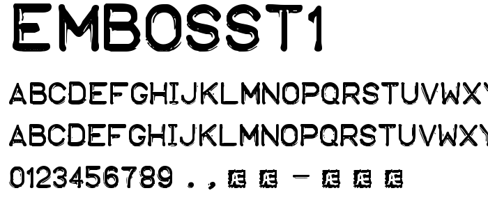 Embosst1 font