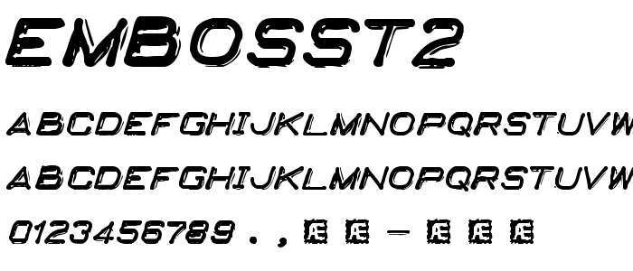 Embosst2 font