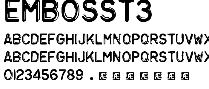 Embosst3 font