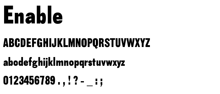 Enable font