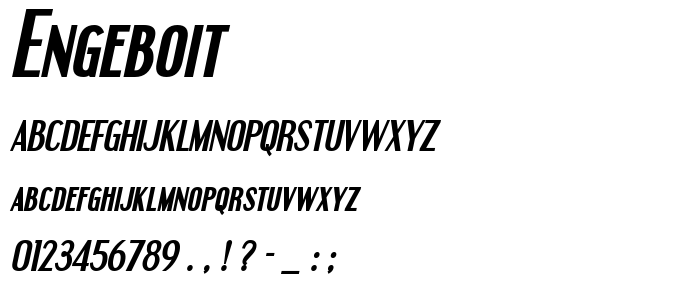 Engeboit font