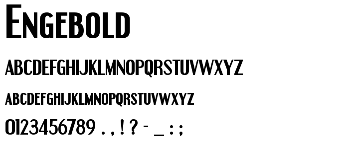 Engebold font