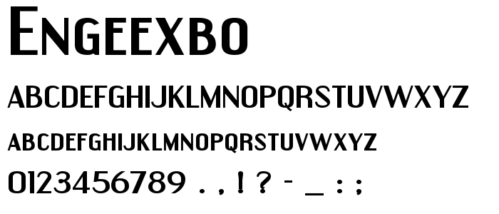 Engeexbo font