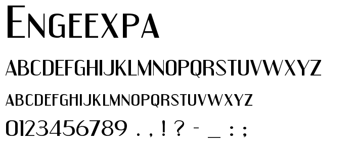 Engeexpa font