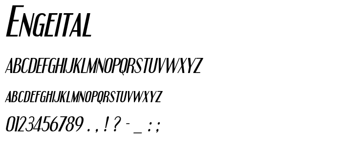 Engeital font