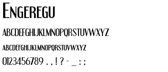 Engeregu font