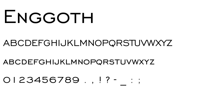 Enggoth font