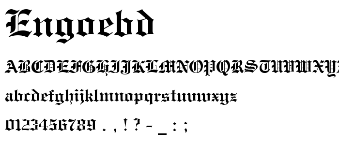 Engoebd font