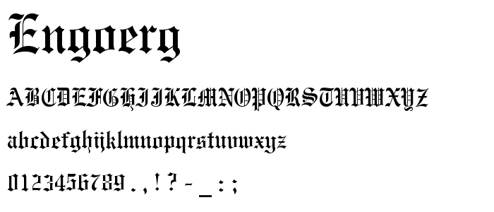 Engoerg font